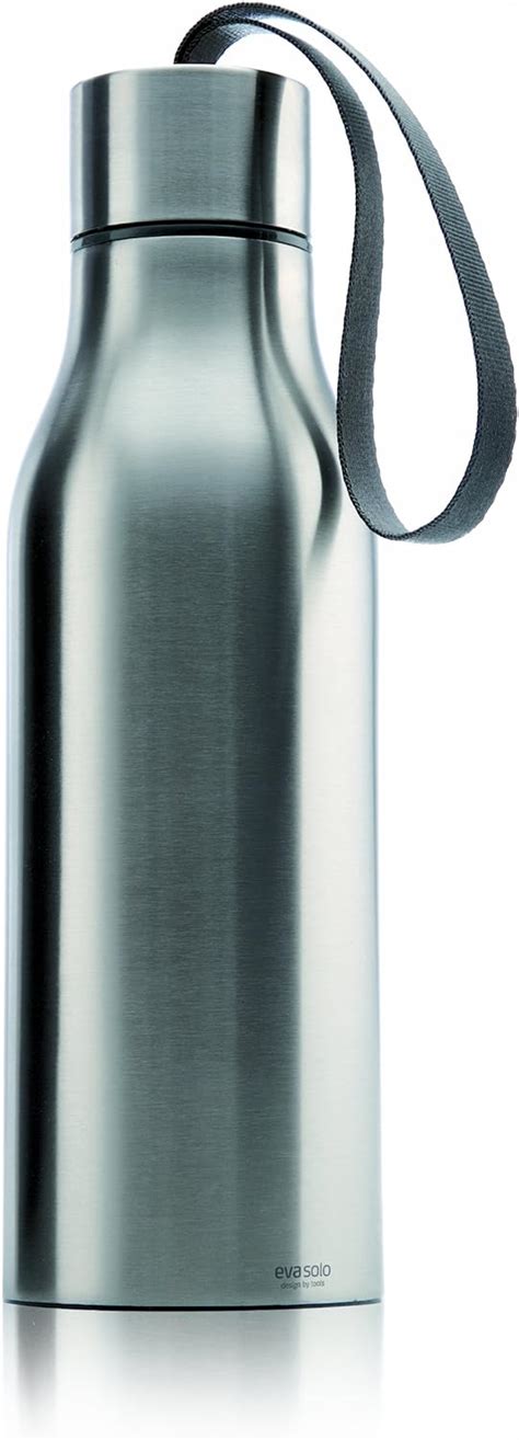 eva solo flasche|Eva Solo Thermo Water Bottle with Strap, Brushed Stainless。